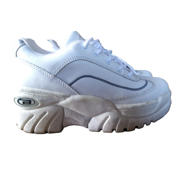 Bongo Size 8 White And Silver Athletic Shoes - Picture 1 of 6